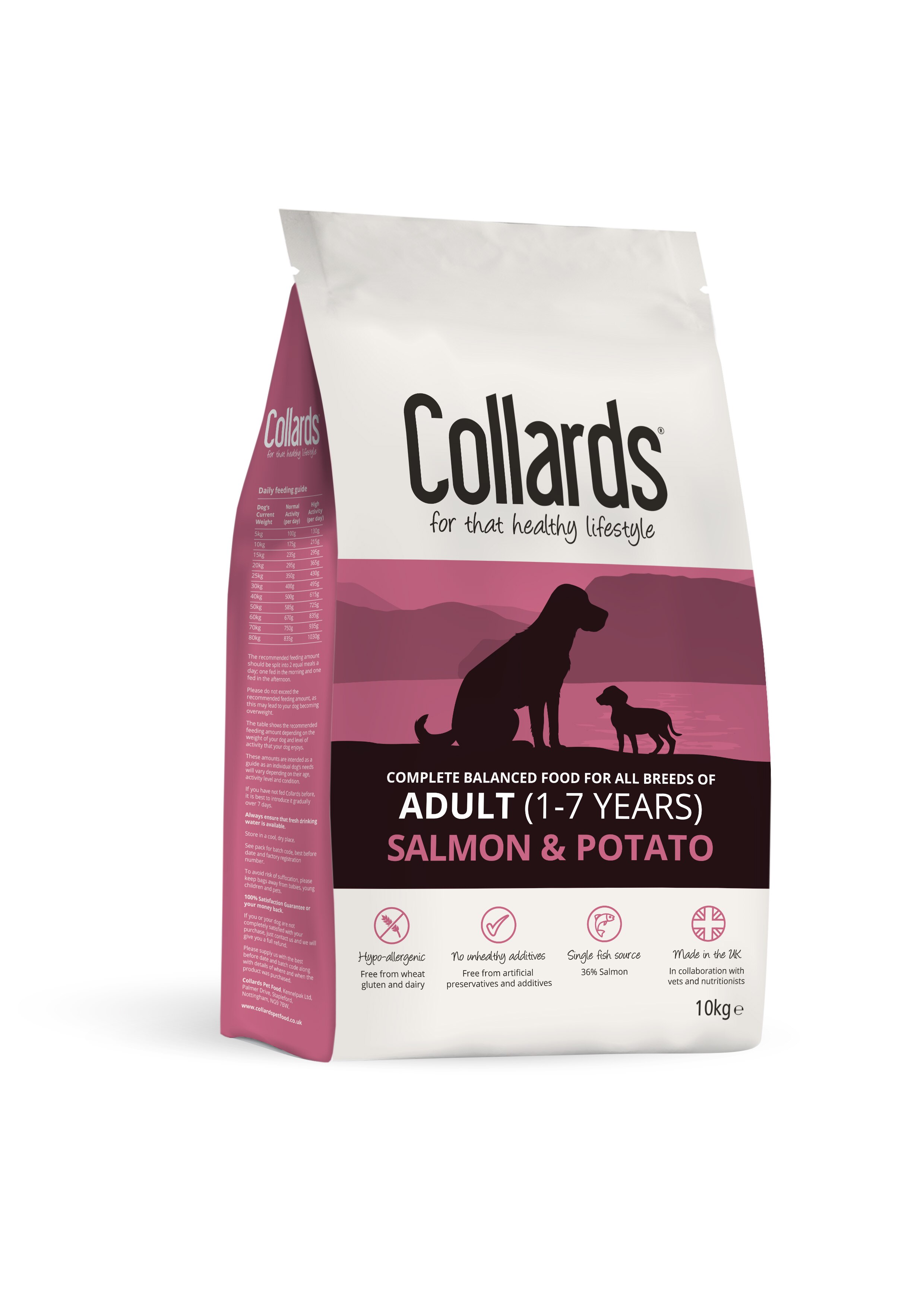 Collards Salmon & Potato Adult Dry Dog Food - 10kg